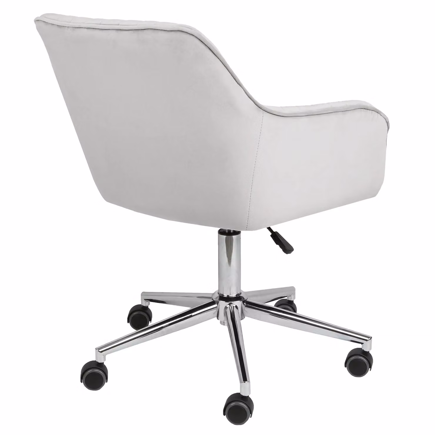 Home Garden Direct Briseis Grey Velvet Swivel Task Chair with Armrests and Castors W/D/H: 59 x 62 x 80 cm – 3
