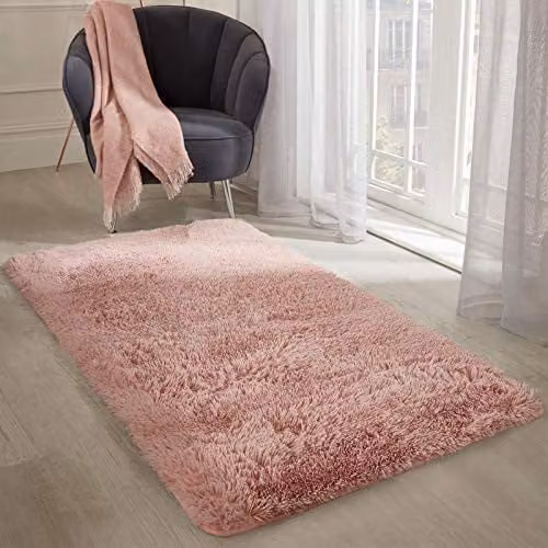 OHS Pink Shaggy Fluffy Rug, W/D/H: 160 x 230 x 4 cm – 1