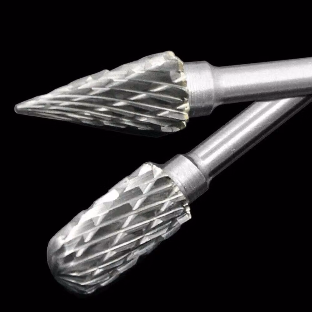NESTLUNE 10-Piece Tungsten Steel Solid Carbide Rotary Burrs Bit Set in Silver – 3