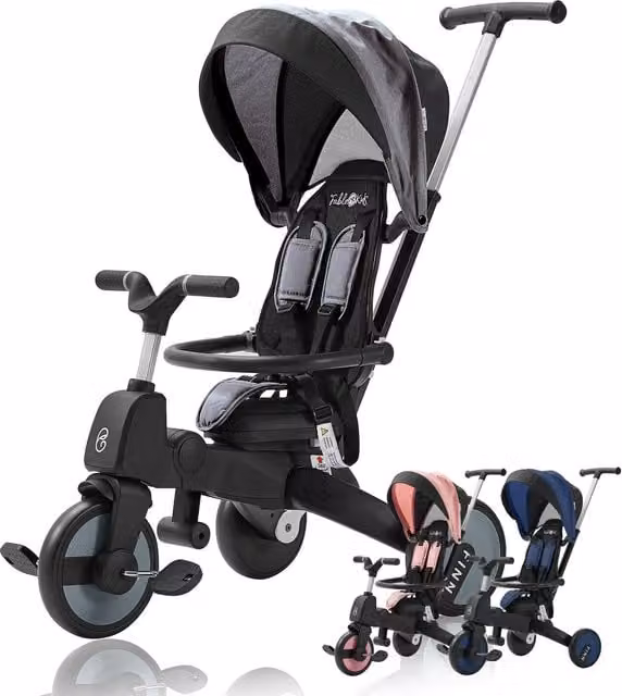 FableKids Modular 7-in-1 Kids Tricycle and Balance Bike in Grey