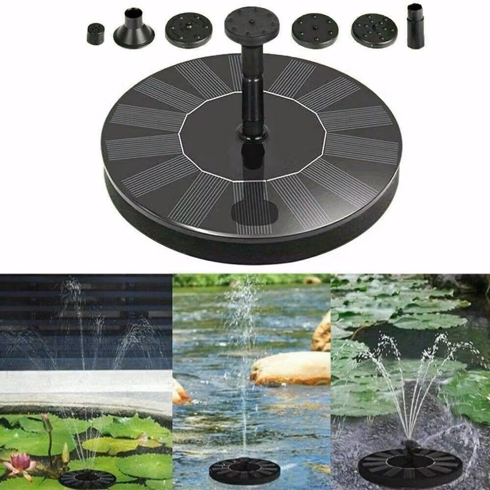 SPETLEK 1.4W Solar Fountain Pump in Black for Garden Ponds, Pools, and Aquariums – 3