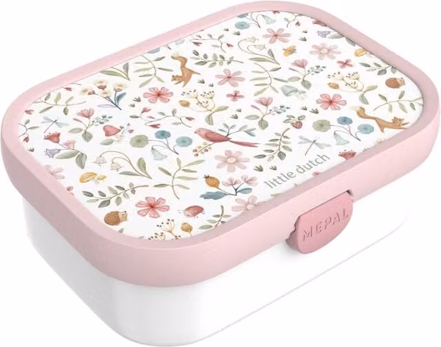 Little Dutch Campus Lunch Box Fairy Wonders in White, Pink and Multicolour with Cutlery and Dividers – 1
