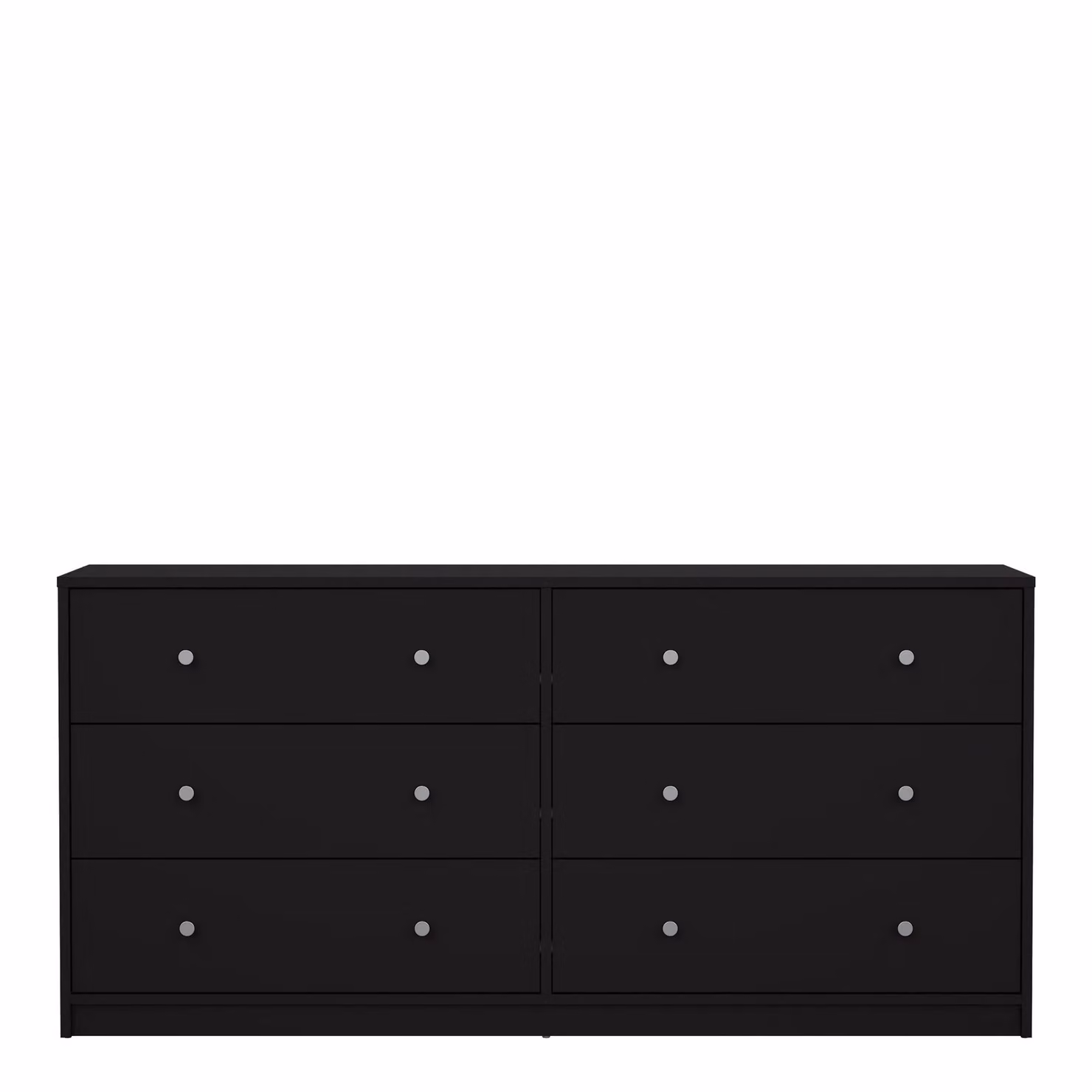 Furniture To Go May Black 6 Drawer Chest of Drawers (3+3) – 2