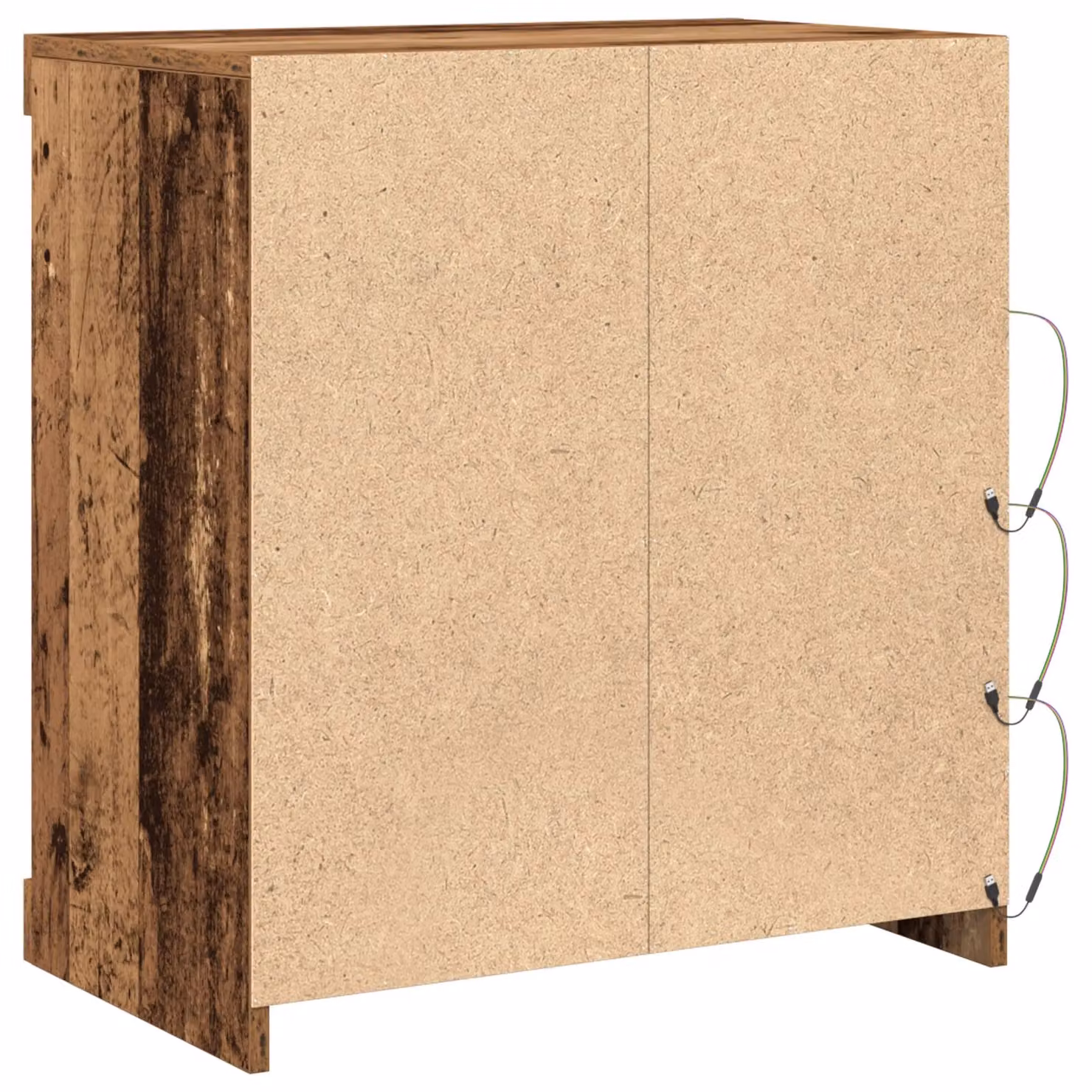 Berkfield Home Rustic Wood Sideboard with Integrated LED Lights, Brown, W/D/H: 60.5 x 37 x 67 cm – 4