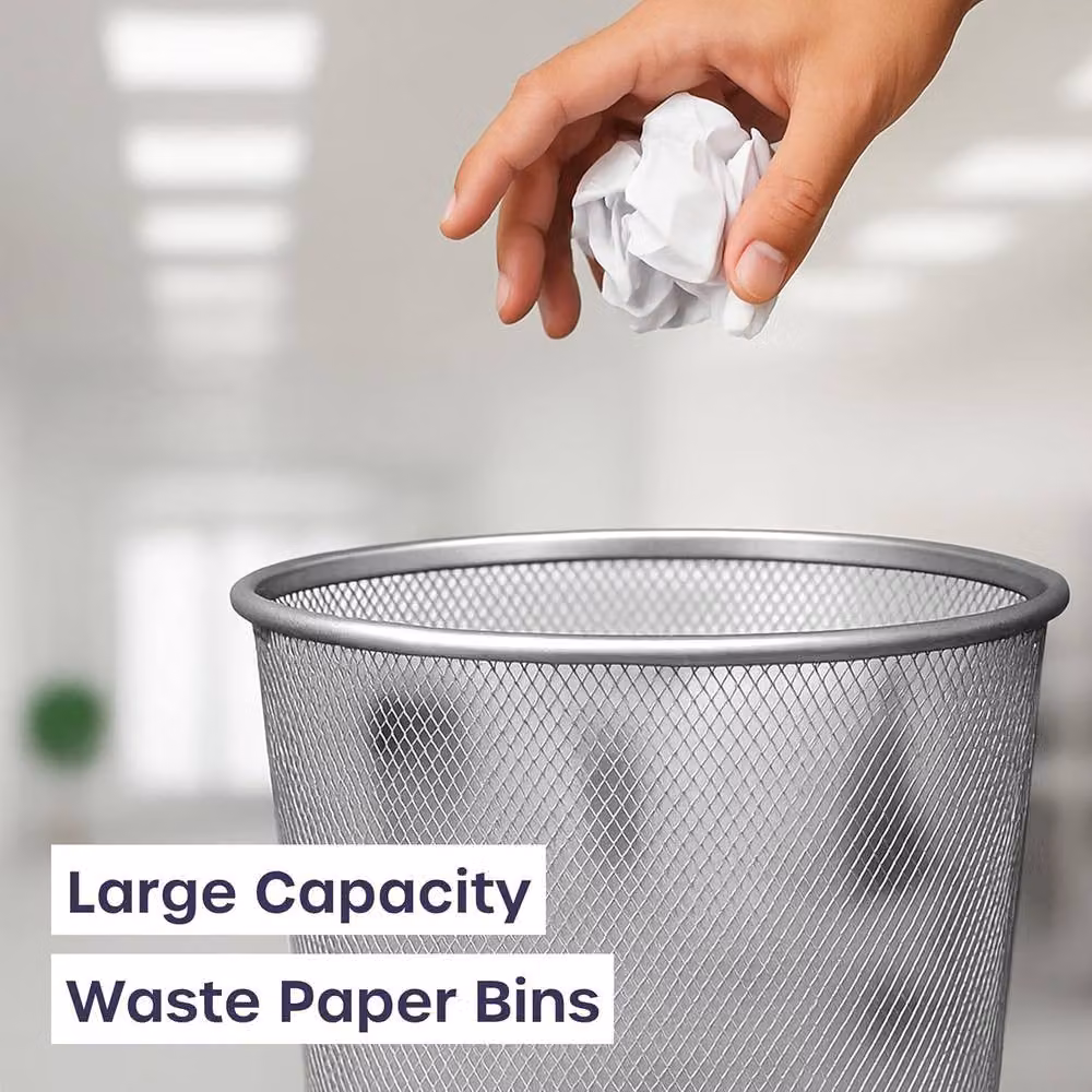 Volila 3 Pack Metal Bins, 12L, Silver – 3
