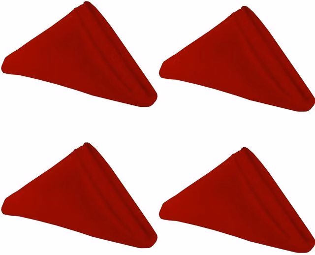 Gr8 Home Set of 4 Red Polyester Square Napkins, W/D/H: 40 x 40 x 40 cm