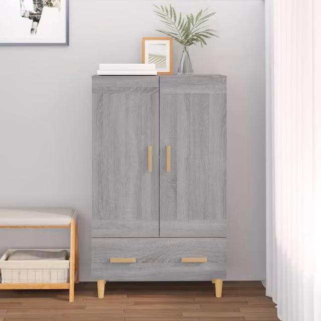 Berkfield Home Grey Sonoma Highboard in Engineered Wood, W: 70 cm, D: 31 cm, H: 115 cm