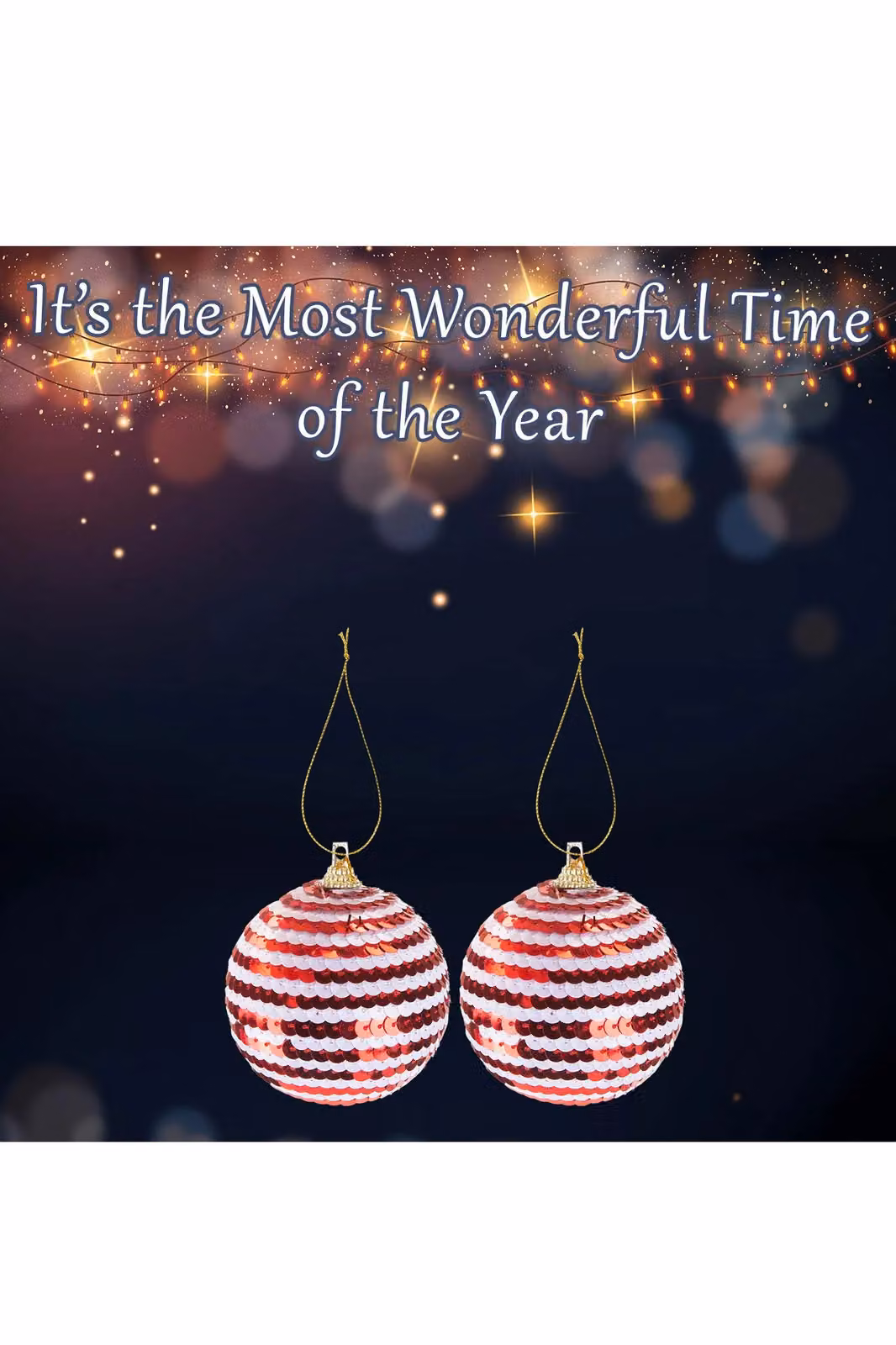 VFM e-Store Red Round Christmas Bauble Hanging Ornament Set of 2 – 2