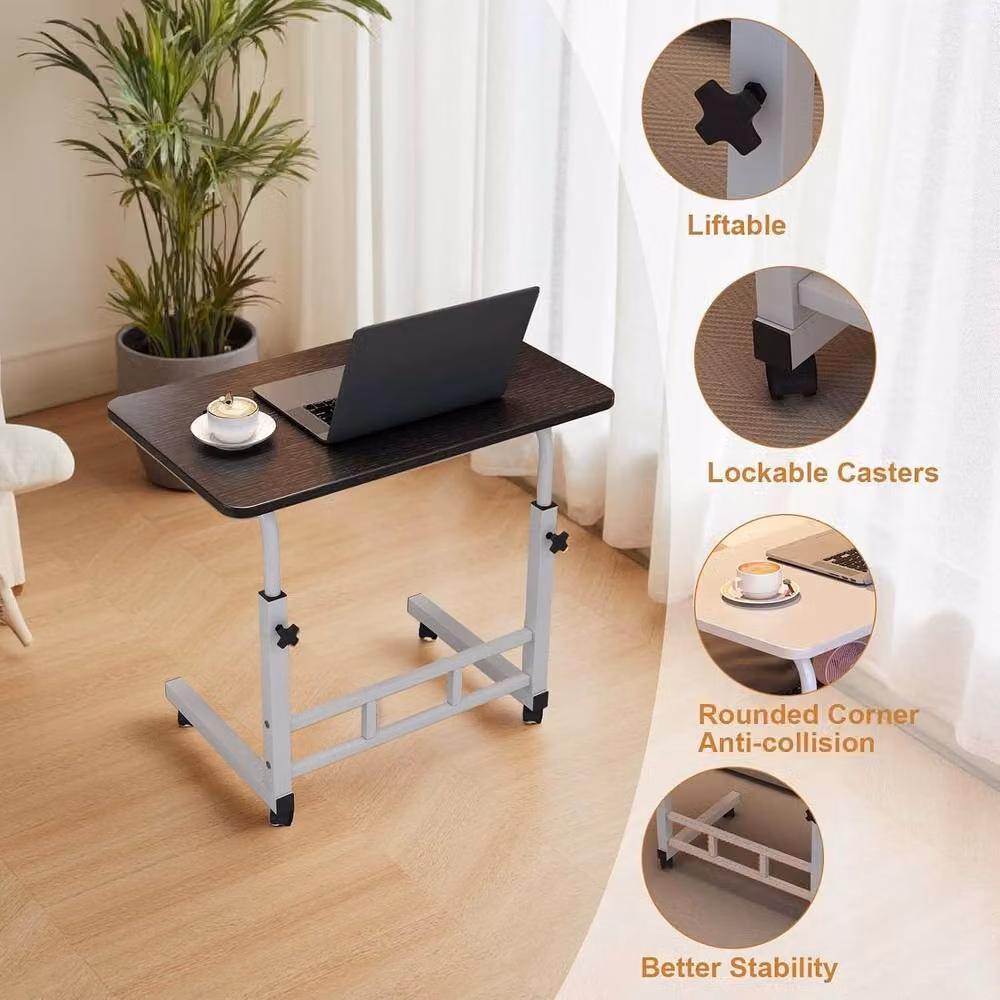 London Boutique Height Adjustable Mobile Standing Desk in Black – 4
