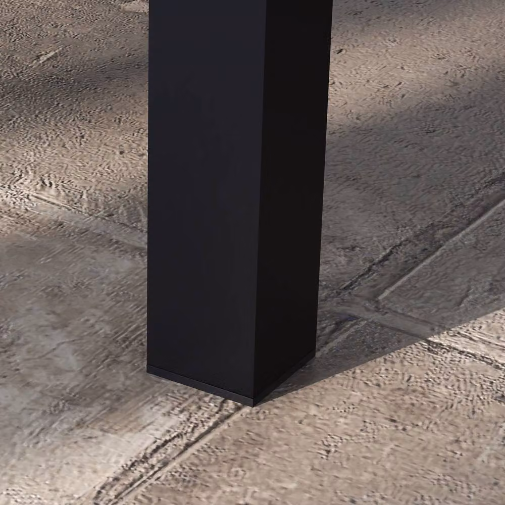ERGOVEXA Modern Aluminium Outdoor Coffee Table in Matt Black, W: 100 cm, D: 60 cm, H: 37 cm – 5