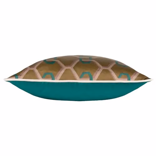Paoletti Carnaby Chain Geometric Satin Cushion in Bronze, W/D/H: 45 x 45 x 45 cm – 2