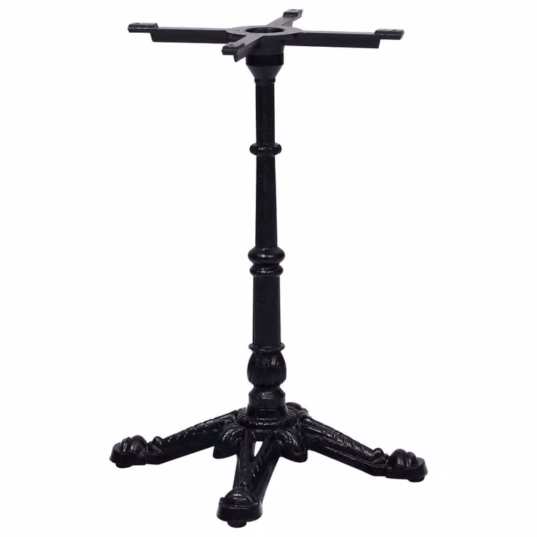 Berkfield Home Bistro Table Leg in Black Cast Iron, W/D/H: 52 x 52 x 72 cm
