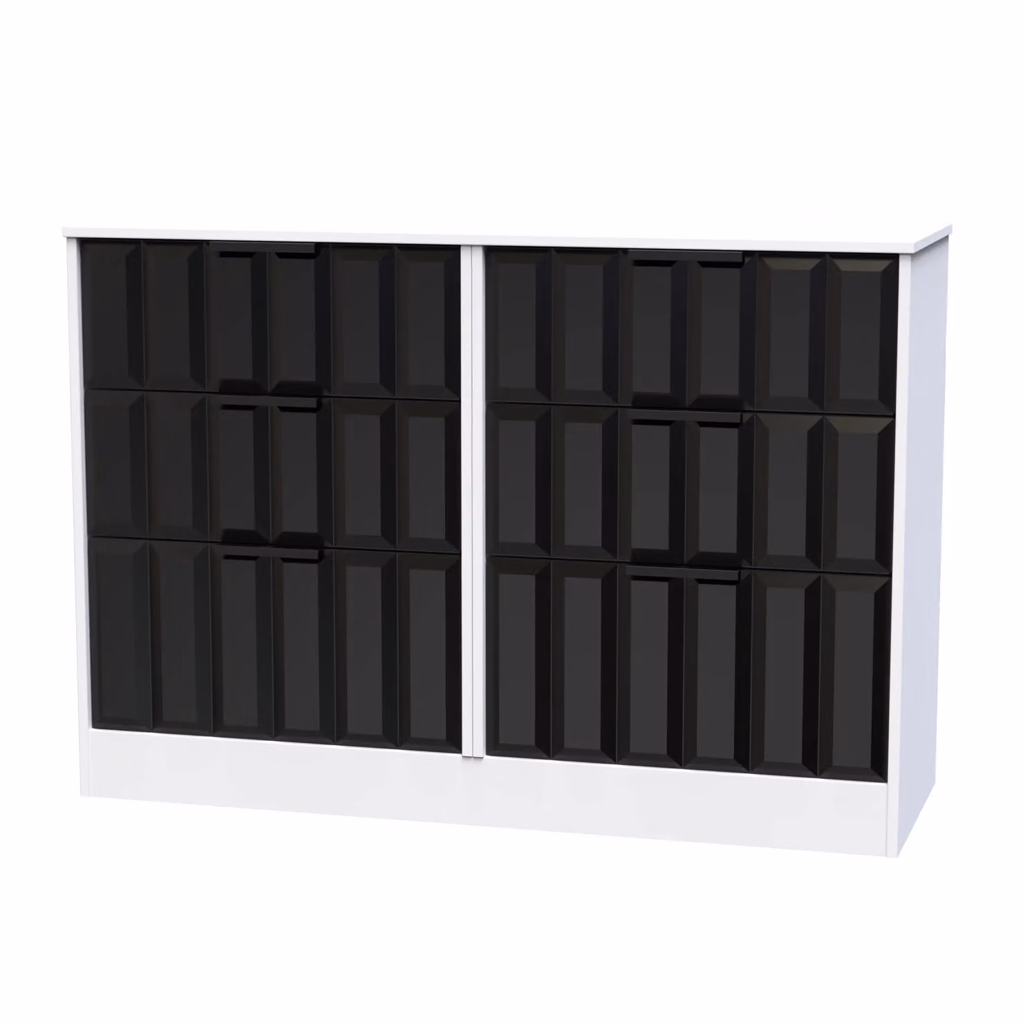 Ready Assembled 2 U Seattle 6 Drawer Wide Chest in Black – 2