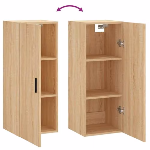vidaXL Wall Mounted Cabinet in Brown, W/D/H: 34.5 x 34.5 x 90 cm – 3