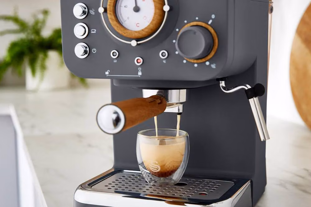 Swan Pump Espresso Coffee Machine in Grey – 4
