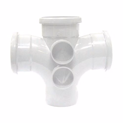 FloPlast 110mm Double Branch Soil Pipe in White