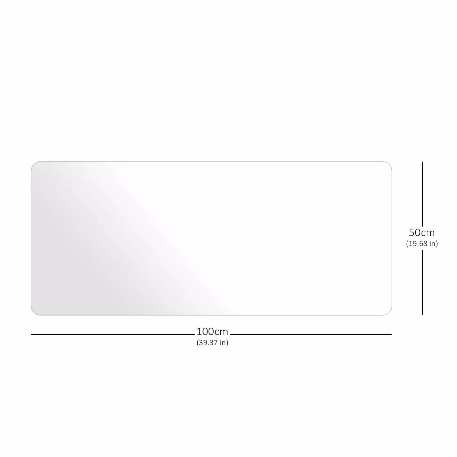 Nicoman Clear Waterproof Non-Slip PVC Desk Protector Mat, W: 100 cm, D: 50 cm – 2