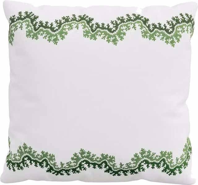 Sanderson Sycamore & Oak Pair of Cotton Percale Square Pillowcases in White and Green – 2