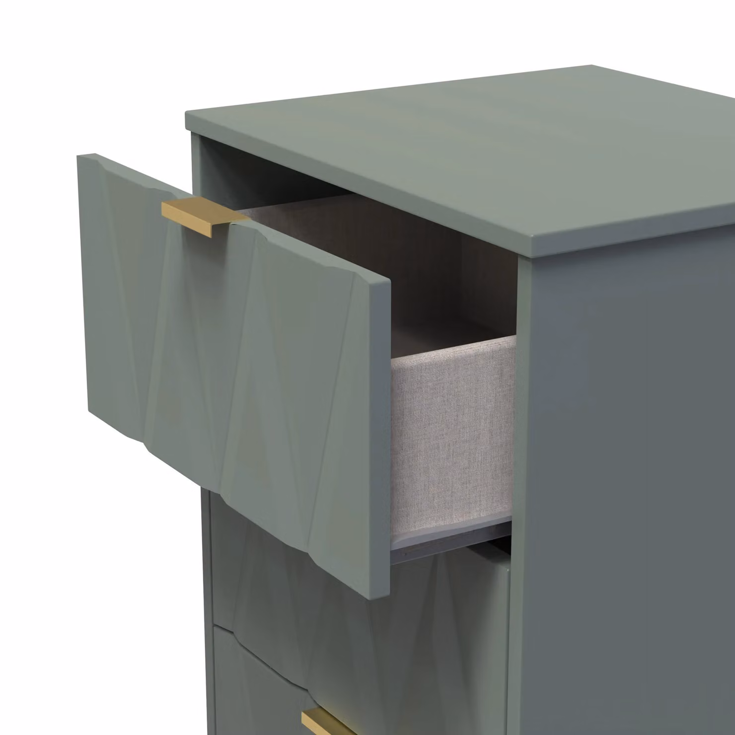 Ready Assembled 2 U Washington 5 Drawer Tall Bedside in Pale Green – 3
