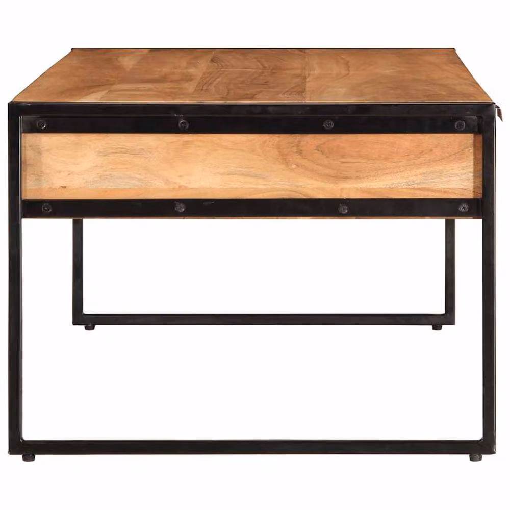 Berkfield Home Acacia Wood Coffee Table in Brown, W/D/H: 110 x 55 x 40 cm – 2