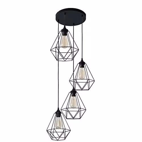 Netlighting Karo Cluster Pendant Ceiling Light in Black, Diameter: 35 cm