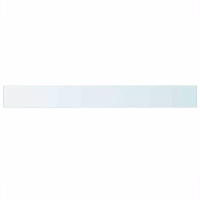 Berkfield Home Wall Mounted Glass Shelves, 2 Pack, Clear, W: 110 cm, D: 12 cm