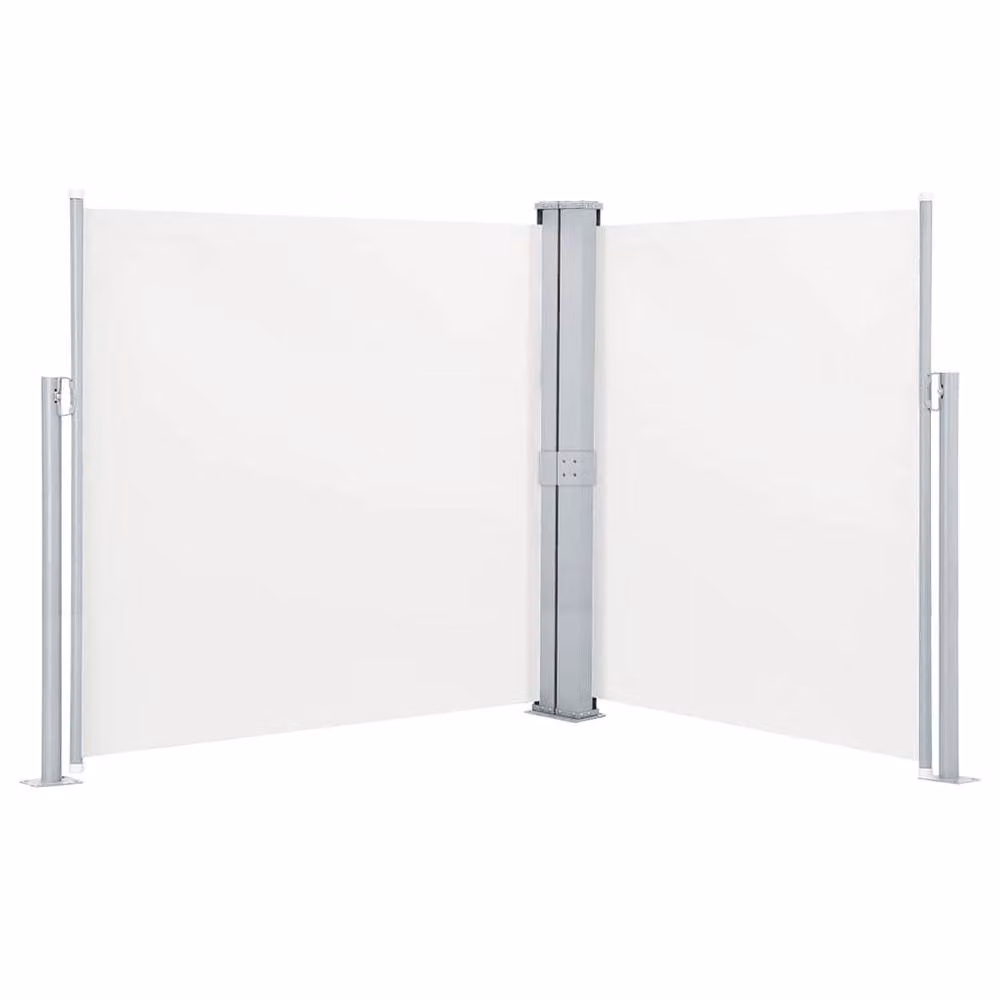 Berkfield Home Double Side Retractable Patio Awning in Beige, W/D/H: 600 x 170 x 170 cm – 2