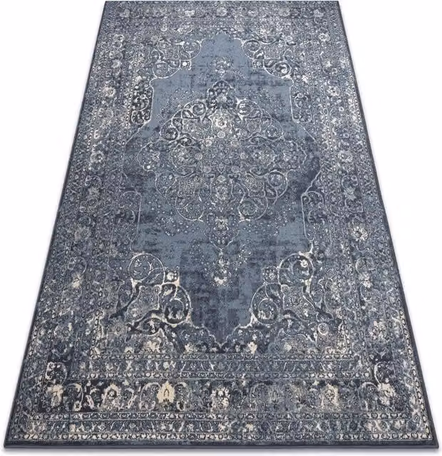 RugsX Nain Vintage Blue Wool Rectangular Rug W: 80 cm, L: 150 cm