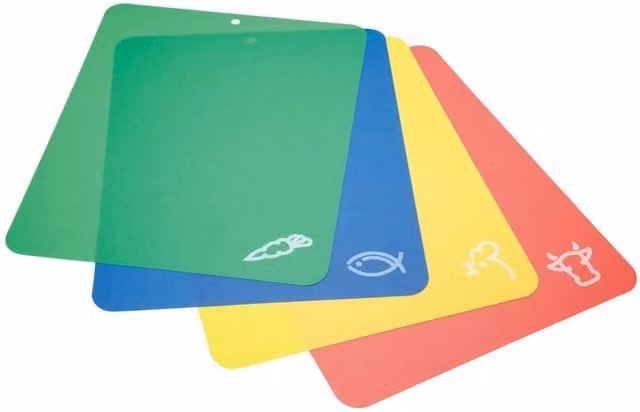 KitchenCrafts Rectangular Plastic Chopping Board - Yellow