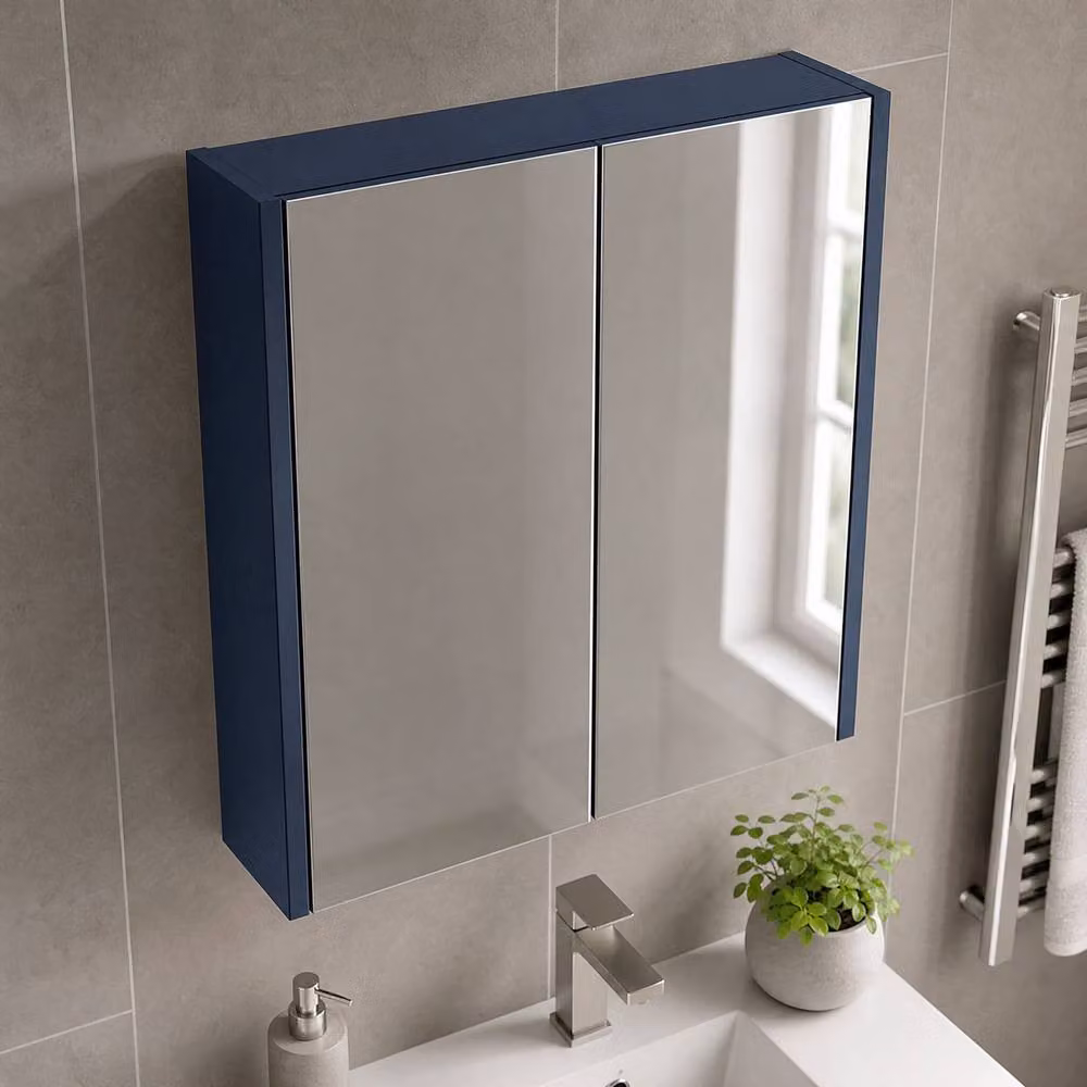 Balterley Winshill Rectangular Wall Mirror in Blue, W: 60 cm – 3