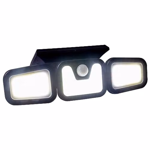 mysmartbuy Solar Powered LED Outdoor Security Wall Light with PIR Motion Sensor and Dusk Sensor, 260 Lumen Black Garden Floodlight, H12 x W20 x D13 cm – 2