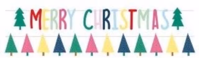 KDMD Merry Xmas Tree Multicolour Pennant Banner for Christmas Parties