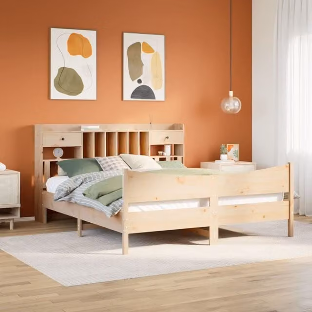 Berkfield Home Super King Solid Wood Pine Bed Frame with Drawers, Brown, W: 180 cm, D: 200 cm – 1