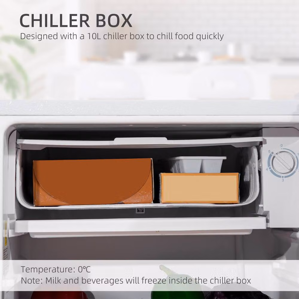 STILVORA Under-counter Fridge with Chiller Box, 91L, White – 3