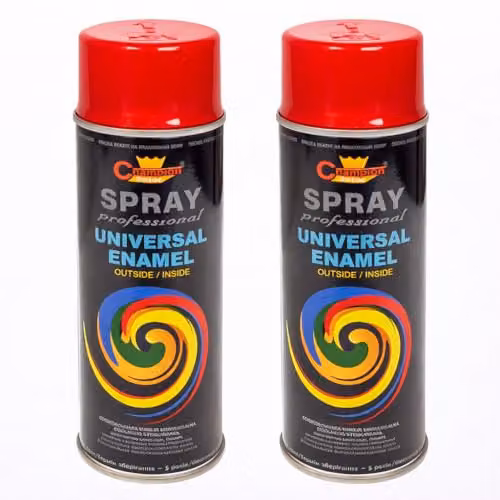Sola Universal High Gloss Enamel Spray Paint, Carmine Red (RAL 3002), 2 x 400 mL – 2