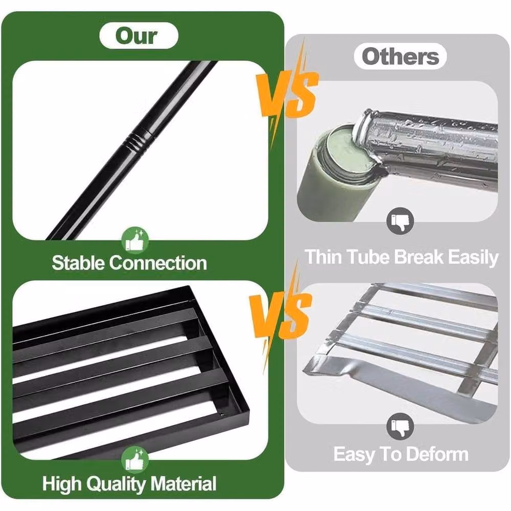 NESTLUNE Heavy Duty Steel Lawn Leveling Rake Roller in Black, W: 76.2 cm x H: 22 cm – 5