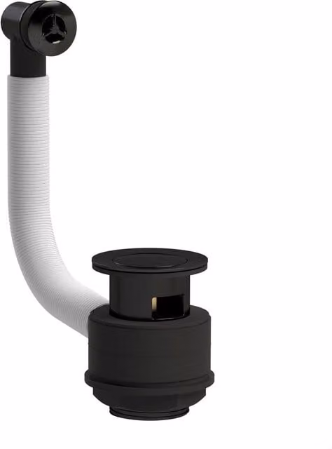 Balterley Matt Black Basin with Brass Overflow and Push Open Waste