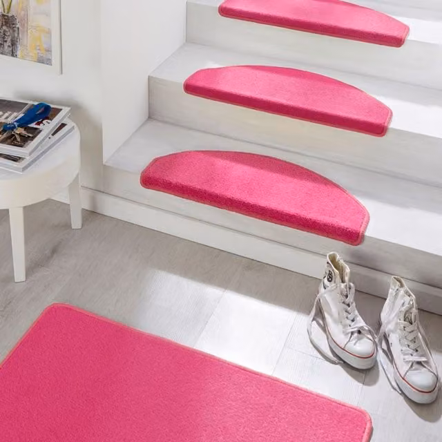 Hanse Home Modern Plain Pink Polypropylene Rectangular Rug