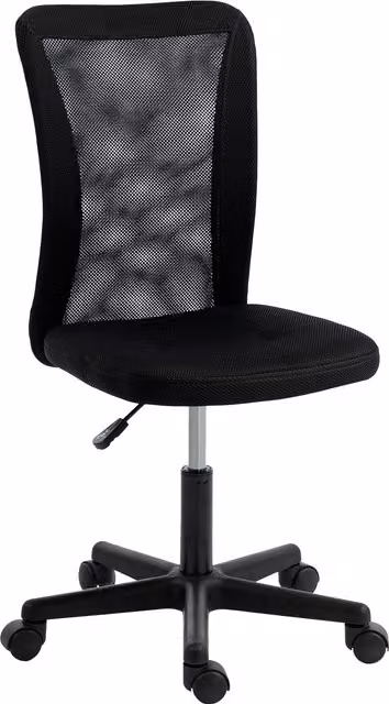 Vinsetto Black Fabric Task Chair with Swivel and Castors