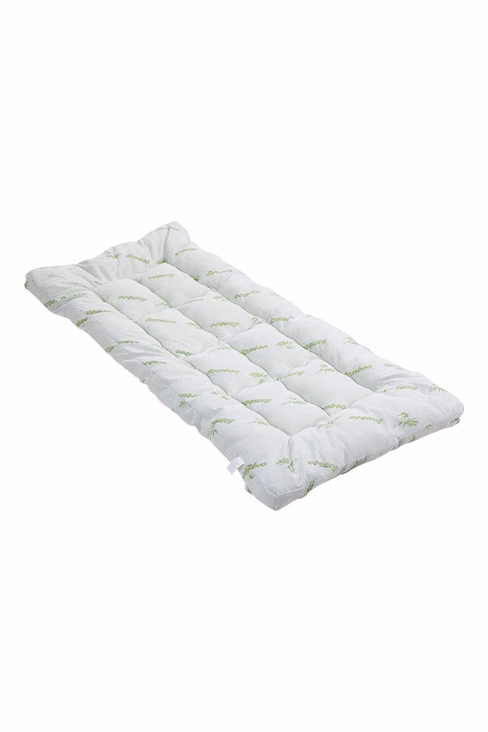 Living and Home Breathable Bamboo Printed Mattress Topper in White, W/D/H: 90 x 200 cm – 3