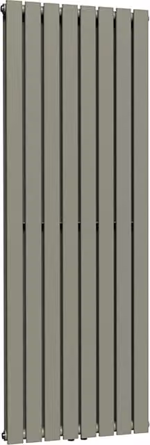 Lux Heat Flat Coloured Vertical Radiator in Dark Sage, H: 160 cm x W: 56 cm