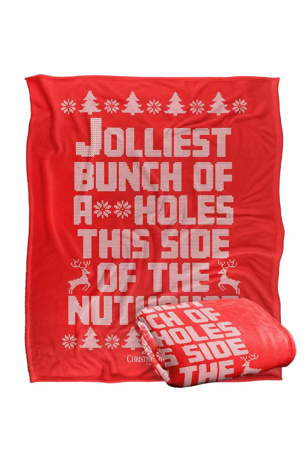 Warner Bros. National Lampoon's Christmas Vacation Jolliest Bunch Silky Touch Blanket, Extra Large, Multicolour/Red – 2