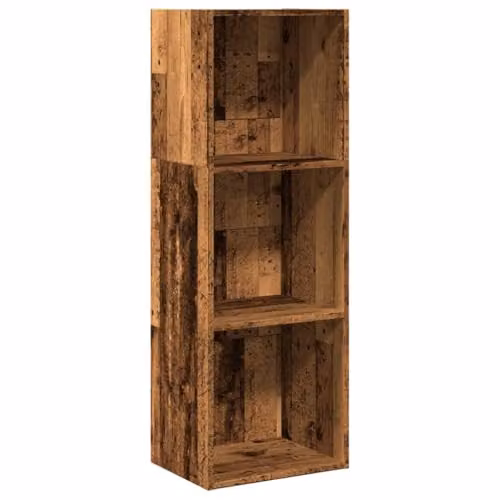 vidaXL Rustic Brown Bookcase in Engineered Wood, W/D/H: 40 x 30 x 114 cm – 1