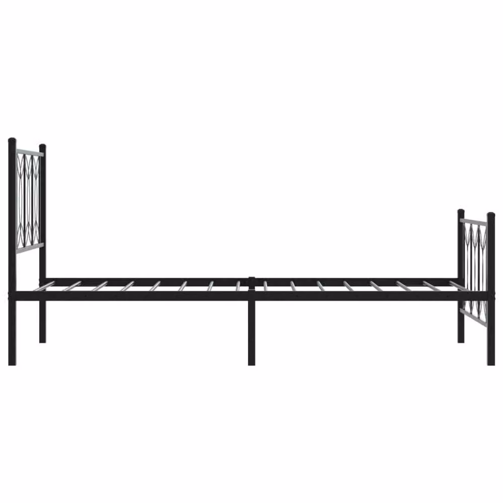 Berkfield Home Metal Bed Frame with Footboard, Black, W/D/H: 90 x 200 cm – 4