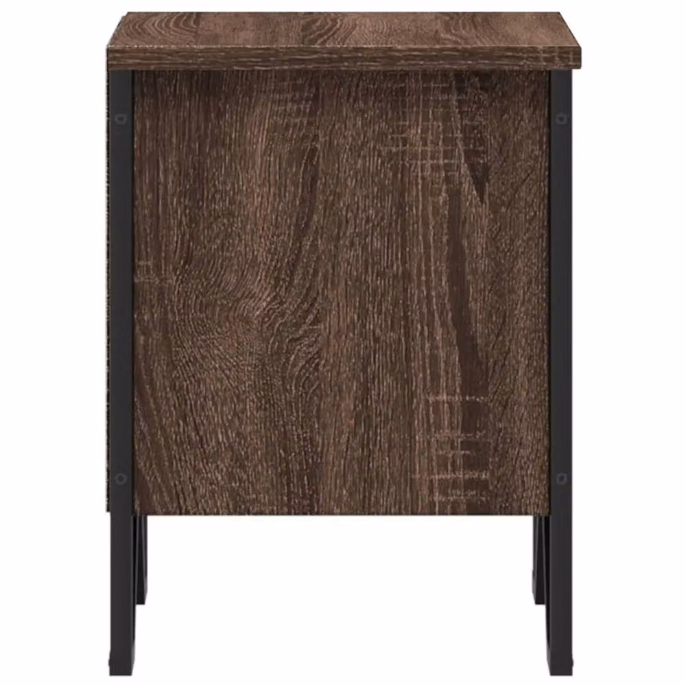 Berkfield Home Decorative Bedside Cabinets in Brown Oak, Set of 2, W/D/H: 40 x 30 x 40 cm – 5