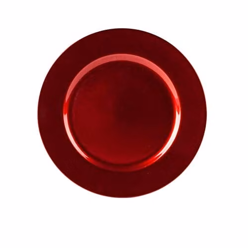 Argon Tableware Metallic Red Melamine Charger Plate, Diameter: 33 cm – 1
