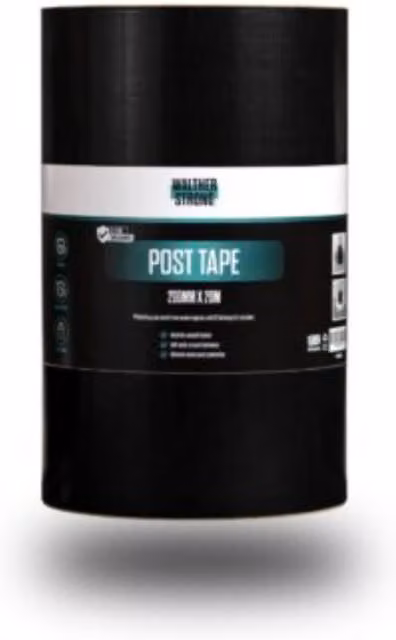 Walther Strong Black Waterproof Polyurethane Cloth Duct Sealing Tape, W: 200 mm, L: 20 m