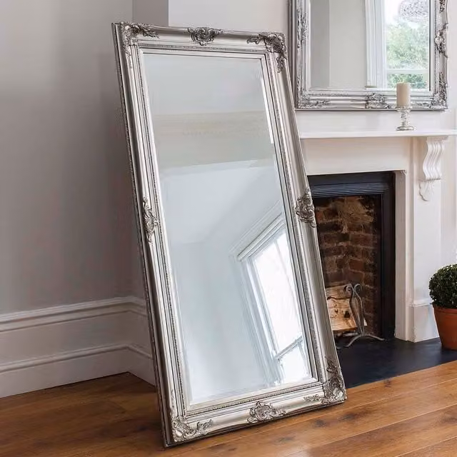Agenzia 14 Antique Leaner Mirror in Silver, W: 84 cm, H: 172 cm