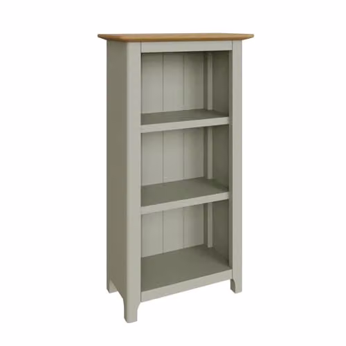 FWStyle Sage Green 3 Tier Oak Veneer Bookcase, H 82 x W 45 x D 23 cm