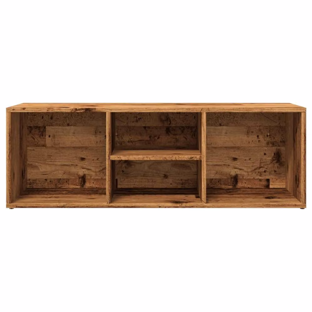 Berkfield Home Shoe Storage Bench in Brown Old Wood, W: 105 cm, D: 35 cm, H: 35 cm – 3